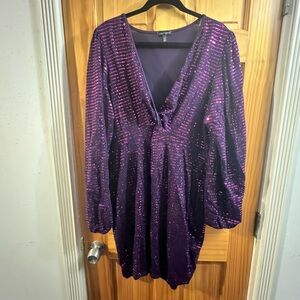 Curvy Sense Purple/Magenta Mini Dress